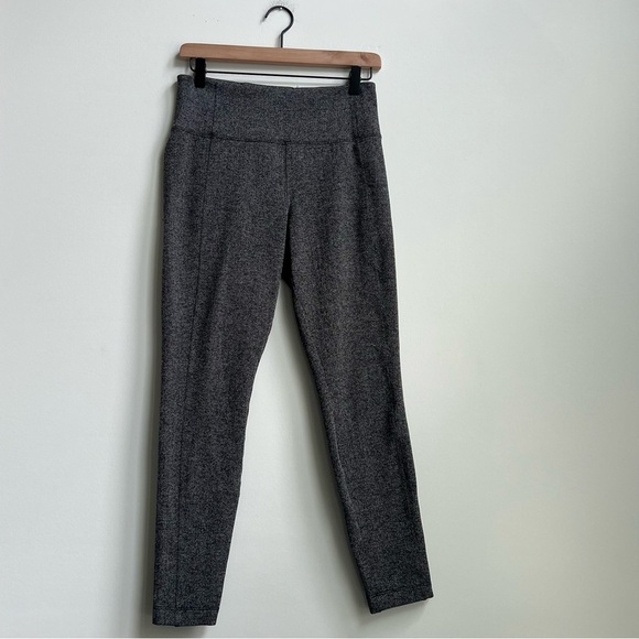 Athleta Delancey Herringbone Tight Leggings Small Abalone Zip Pockets 487663 - Picture 5 of 15